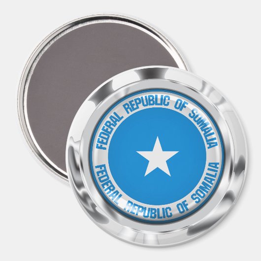 Rundes Emblem Somalias Magnet (Vorderseite/Rückseite)