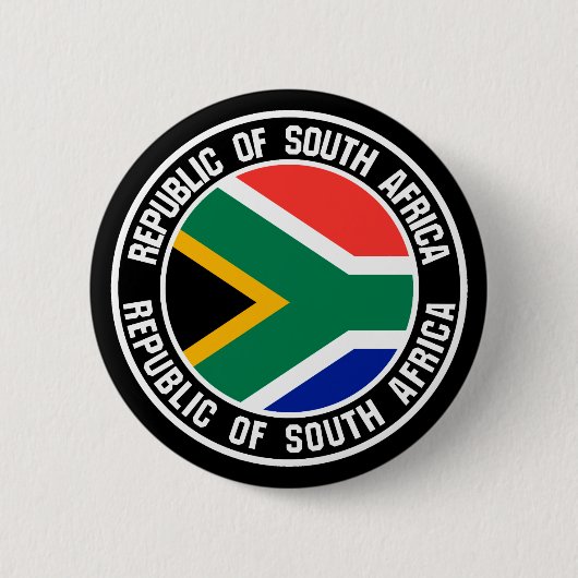 Rundes Emblem Südafrikas Button (Vorderseite)