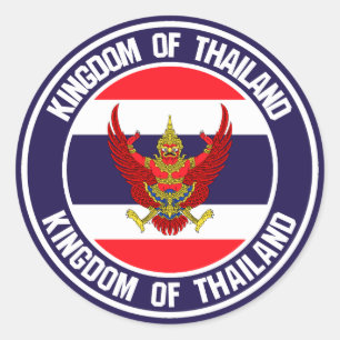 Rundes Emblem Thailands Runder Aufkleber