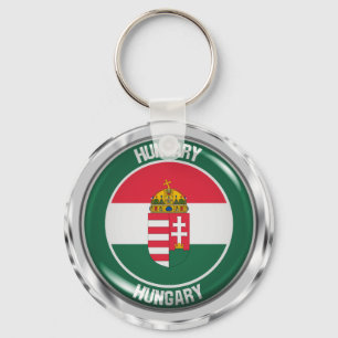 Rundes Emblem Ungarns Schlüsselanhänger