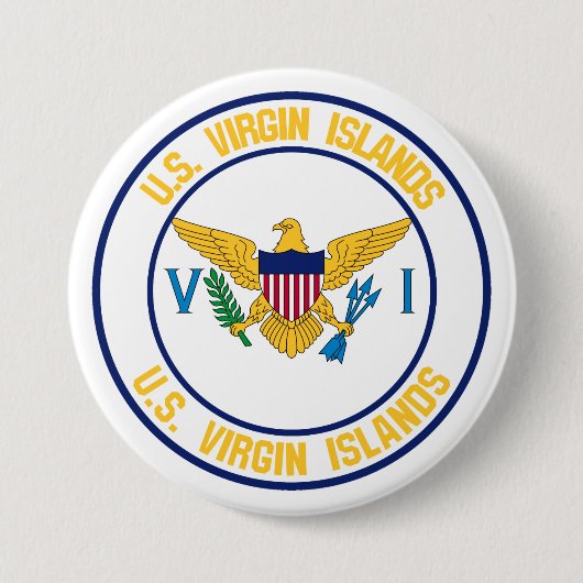 Rundes Emblem United States Virgin Islands Button (Vorderseite)