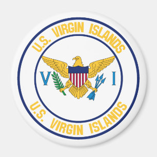 Rundes Emblem United States Virgin Islands Magnet