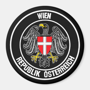 Rundes Emblem Wiens Magnet