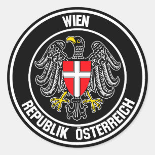 Rundes Emblem Wiens Runder Aufkleber