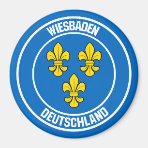 Rundes Emblem Wiesbadens Magnet