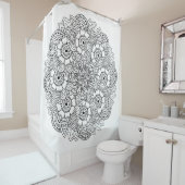 Rundes Entwurfs-Gekritzel Duschvorhang (Beispiel)