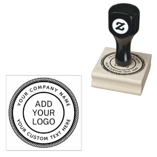 Rundes Firmenname und benutzerdefinierte Text Logo Gummistempel