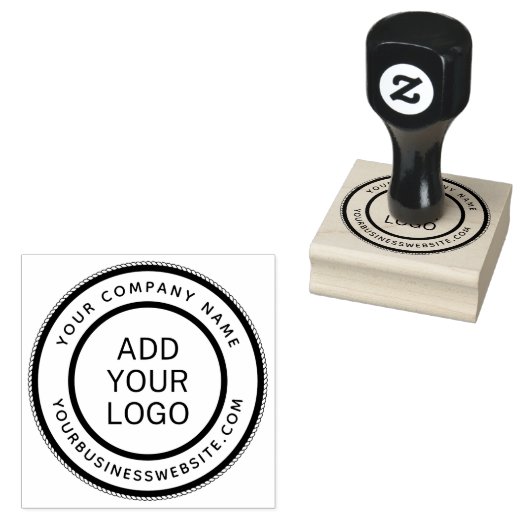 Rundes Firmenname und URL-Logo-Vorlage Gummistempel (Stempel)
