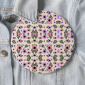 Rundes florales Mauspad mit einem symmetrischen Button (Beispiel)