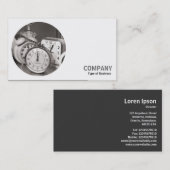 Rundes Foto - Alarmuhren Visitenkarte (Vorne/Hinten)