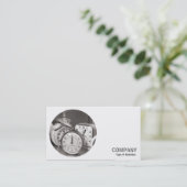 Rundes Foto - Alarmuhren Visitenkarte (Stehend Vorderseite)