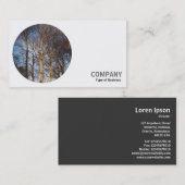 Rundes Foto - Bäume im Frühjahr Visitenkarte (Vorne/Hinten)