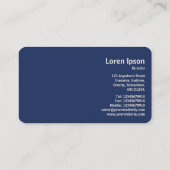 Rundes Foto - Bäume im Winter - Cyanotyp Visitenkarte (Rückseite)