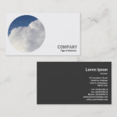 Rundes Foto - Cumulus Cloud Visitenkarte (Vorne/Hinten)