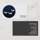 Rundes Foto - Emden Gänse Visitenkarte (Vorne/Hinten)