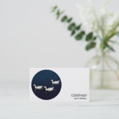 Rundes Foto - Emden Gänse Visitenkarte (Stehend Vorderseite)