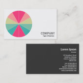 Rundes Foto - Farbsegmente 01 Visitenkarte (Vorne/Hinten)