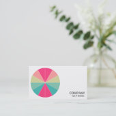 Rundes Foto - Farbsegmente 01 Visitenkarte (Stehend Vorderseite)