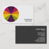 Rundes Foto - Farbsegmente 02 Visitenkarte (Vorne/Hinten)