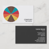Rundes Foto - Farbsegmente 05 Visitenkarte (Vorne/Hinten)