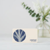 Rundes Foto - Gabelzweige - Cyanotyp Visitenkarte (Stehend Vorderseite)