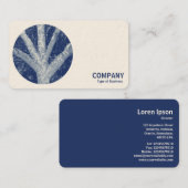 Rundes Foto - Gabelzweige - Cyanotyp Visitenkarte (Vorne/Hinten)