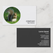 Rundes Foto - Graues Eichhörnchen 02 Visitenkarte (Vorne/Hinten)