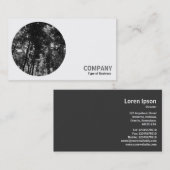 Rundes Foto - Holzkanopie B&W Visitenkarte (Vorne/Hinten)