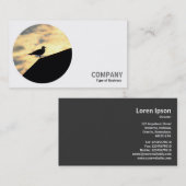 Rundes Foto - Möwe auf einem Dach Visitenkarte (Vorne/Hinten)