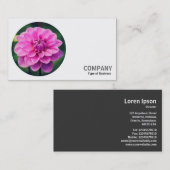 Rundes Foto - Rosa Dahlia Visitenkarte (Vorne/Hinten)