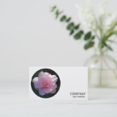 Rundes Foto - Rosa Kamelien Visitenkarte (Stehend Vorderseite)