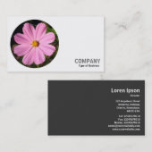 Rundes Foto - rosa Kosmos Visitenkarte (Vorne/Hinten)