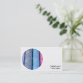 Rundes Foto - Threadrollen Visitenkarte (Stehend Vorderseite)