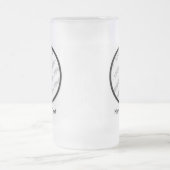 Rundes Foto u. Text mattierter Stein - schaffen Mattglas Bierglas (Mittel)