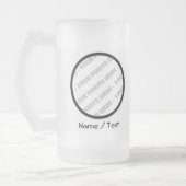 Rundes Foto u. Text mattierter Stein - schaffen Mattglas Bierglas (Links)