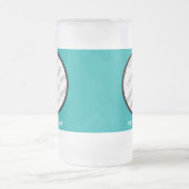 Rundes Foto u. Text mattierter Stein - schaffen Mattglas Bierglas (Mittel)