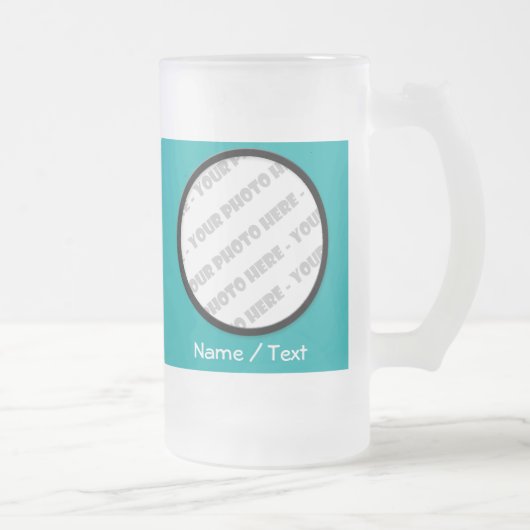 Rundes Foto u. Text mattierter Stein - schaffen Mattglas Bierglas (Rechts)
