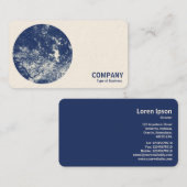 Rundes Foto - Waldkanopie 02 - Cyanotyp Visitenkarte (Vorne/Hinten)