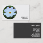 Rundes Foto - Weißer Kosmos Visitenkarte (Vorne/Hinten)