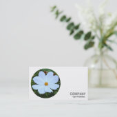 Rundes Foto - Weißer Kosmos Visitenkarte (Stehend Vorderseite)