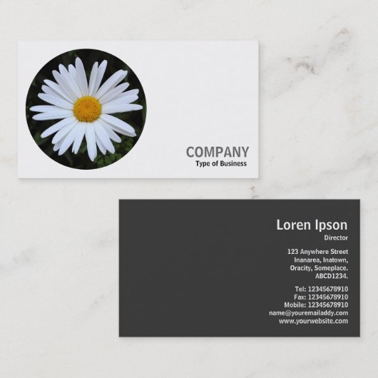 Rundes Foto - Weißes Abendmahl 04 Visitenkarte (Vorne/Hinten)