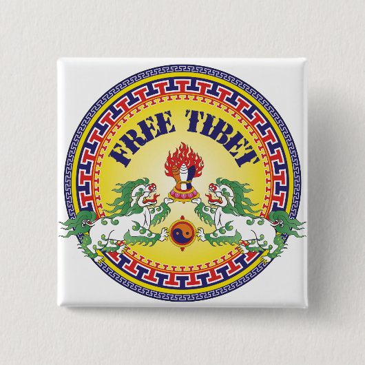 Rundes freies Tibet Button (Vorderseite)