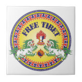 Rundes freies Tibet Fliese (Vorderseite)