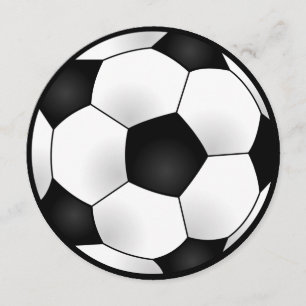 Rundes Fußball-Geburtstags-Party Einladung