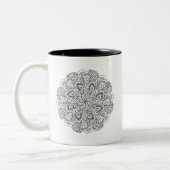 Rundes Gekritzel Zweifarbige Tasse (Links)