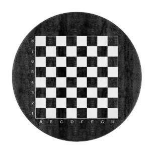 Rundes Glas-Schach-Schneidbrett für die Küche Schneidebrett