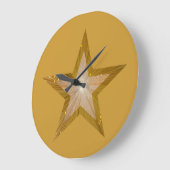 Rundes Gold "der Gold" Stern-Uhr Große Wanduhr (Winkel)