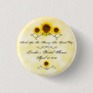 Rundes Knopf-Sonnenblume-Brautparty Button
