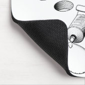 Rundes Loch der quadratischen Klammer Mousepad (Ecke)