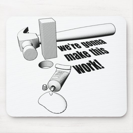 Rundes Loch der quadratischen Klammer Mousepad (Vorne)